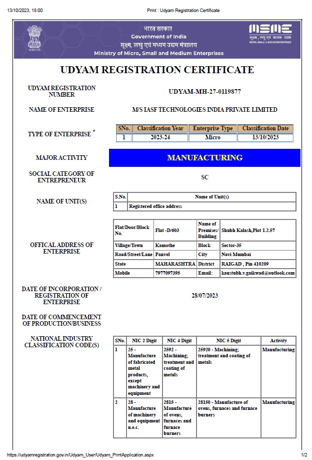 Udyam MSME Registered