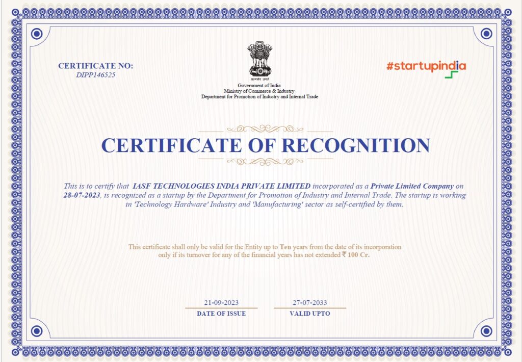 Startup India Certification